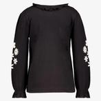 TwoDay meisjes shirt geborduurde mouwen zwart maat 122/128, Verzenden, Nieuw