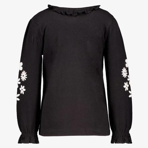 TwoDay meisjes shirt geborduurde mouwen zwart maat 122/128, Diversen, Overige Diversen, Nieuw, Verzenden