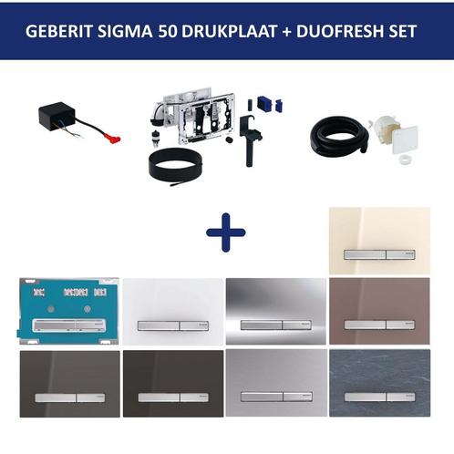 Bedieningsplaat Geberit Sigma 50 DF + DuoFresh, Huis en Inrichting, Badkamer | Complete badkamers, Nieuw, Ophalen of Verzenden