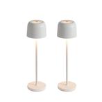 Set van 2 tafellampen mushroom off white incl. laadstation -, Huis en Inrichting, Nieuw, Modern, Minder dan 50 cm