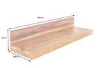 Wandplank MAKASSAR 80cm naturel steen finish sheesham hout -, Ophalen of Verzenden, Nieuw