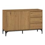 Dressoir Kistiandi 120x40x76 cm donker eiken [en.casa], Huis en Inrichting, Kasten | Dressoirs, Verzenden, Nieuw