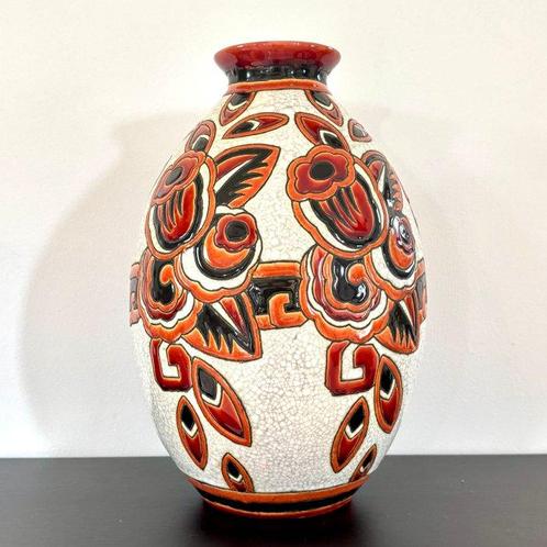Boch Frères - Charles Catteau - Vaas - F975 - Creamware -, Antiek en Kunst, Antiek | Glas en Kristal