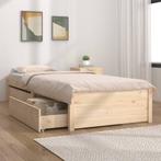 vidaXL Bedframe met lades 90x190 cm, Huis en Inrichting, 90 cm, Eenpersoons, Bruin, Verzenden