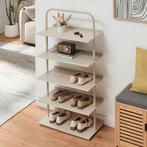 Schoenenrek Poytya met 5 planken champagne 119x60x32 cm [en., Huis en Inrichting, Verzenden, Nieuw