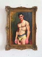 Per Vilt - Male Swimmer with antique Frame