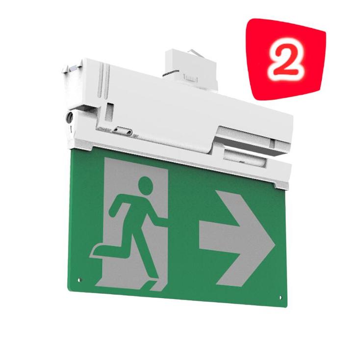 LED Railverlichting Vluchtweg-verlichting 3 uur wit 2 PACK, Zakelijke goederen, Kantoor en Winkelinrichting | Winkel en Inventaris