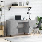 vidaXL Bureau 140x50x75 cm bewerkt hout betongrijs, Verzenden, Nieuw