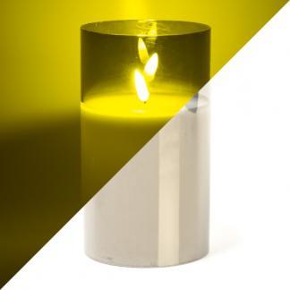 Led kaars | 18 cm | Lumineo (In glas, Timer, Smokey), Huis en Inrichting, Woonaccessoires | Kandelaars en Kaarsen, Nieuw, Verzenden