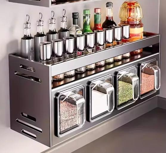 RVS Wand Kruidenrek – Ruimtebesparend en Duurzaam Design, Huis en Inrichting, Keuken | Keukenelementen, Nieuw, Verzenden