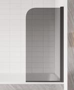 Badwand Torino 80 x 140 cm Rookglas Zwart Badscherm, Nieuw, Bad, Verzenden