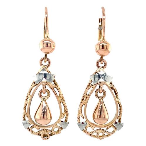 Gouden fantasie oorhangers 14 krt, Sieraden, Tassen en Uiterlijk, Oorbellen, Nieuw, Ophalen of Verzenden