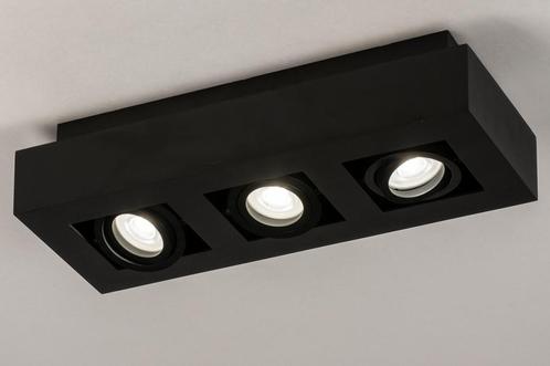 Rietveld Plafondlampen - Zwart - Metaal, Huis en Inrichting, Lampen | Plafondlampen, Verzenden
