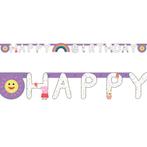 Peppa Pig Letterslinger Happy Birthday 1,7m, Verzenden, Nieuw