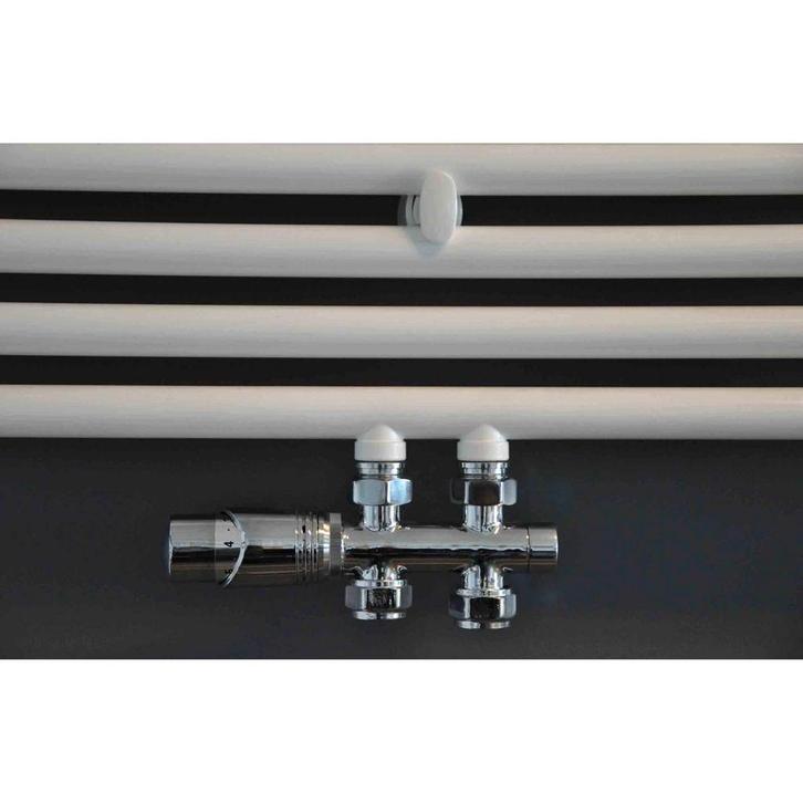 Riko Set Onderblok Compleet Recht - 16x2.0+15 Knel - Chroom, Doe-het-zelf en Verbouw, Verwarming en Radiatoren, Nieuw, Ophalen of Verzenden