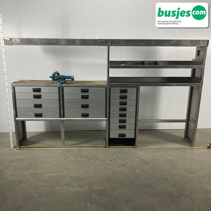 Aluca aluminium bedrijfswageninrichting gebruikt (nr 2623), Auto diversen, Overige Auto diversen, Ophalen of Verzenden