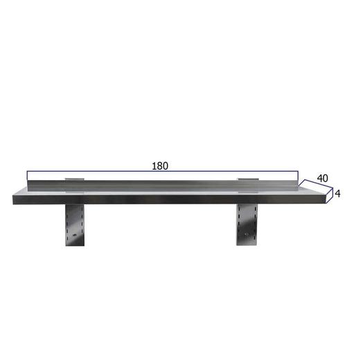 HCB Wandschap - 180 x 40 cm - RVS, Zakelijke goederen, Horeca | Keukenapparatuur, Nieuw in verpakking, RVS Meubilair, Verzenden
