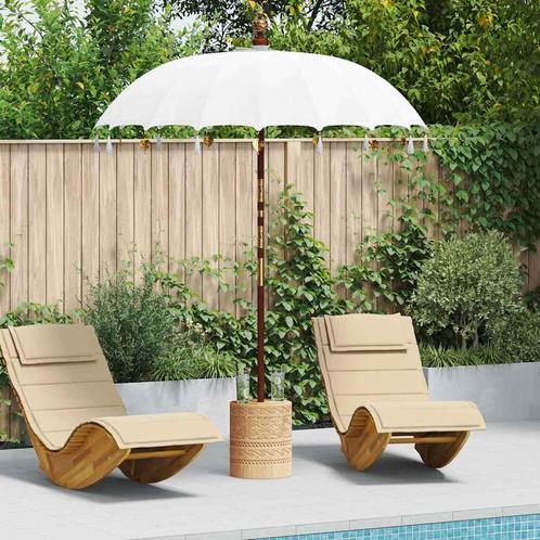 vidaXL Balinese Parasol Crème (180-190) x 260 cm, Tuin en Terras, Parasols, Nieuw, 1 tot 2 meter, Verzenden