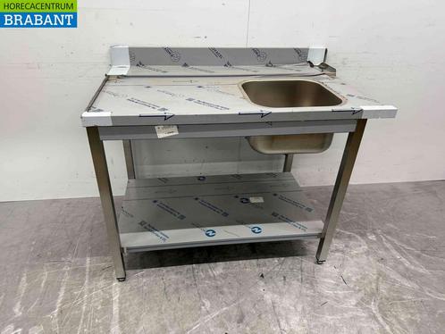 RVS Aanvoertafel tbv doorschuifvaatwasser 120 cm Horeca, Zakelijke goederen, Horeca | Keukenapparatuur, Nieuw in verpakking, Ophalen of Verzenden