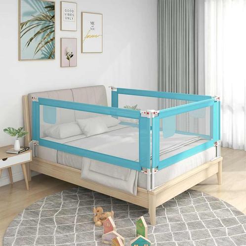 vidaXL Bedhekje peuter 90x25 cm stof blauw, Kinderen en Baby's, Traphekjes, Nieuw, Verzenden