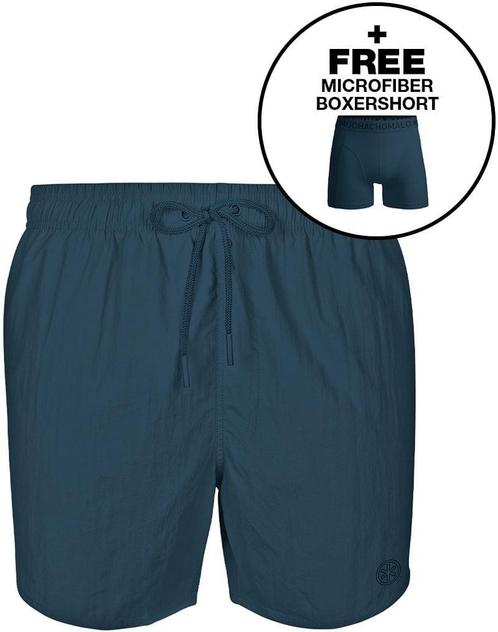 Muchachomalo Solid Zwembroek Blauw maat M Heren, Kleding | Heren, Broeken en Pantalons, Zwart, Nieuw, Maat 48/50 (M), Verzenden