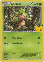 Chespin 06/25 Promo Holo 25TH ANNIVERSARY MC DONALDS, Hobby en Vrije tijd, Verzamelkaartspellen | Pokémon, Ophalen of Verzenden