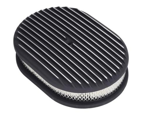 Aluminium 12 inch oval full finned air cleaner, Auto-onderdelen, Filters, Nieuw, Ophalen of Verzenden