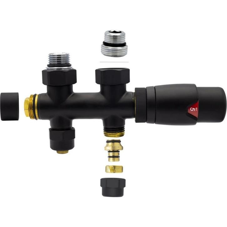 Radiator Onderblok Creavit Aloni Recht Mat Zwart (Voor, Doe-het-zelf en Verbouw, Sanitair, Ophalen of Verzenden