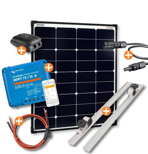 Sunpower 60 Watt Zonnepaneel - Complete Set voor Hekstoel, Watersport en Boten, Navigatiemiddelen en Scheepselektronica, Nieuw