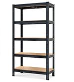 Stellingkast boutloos Zwart 180x90x40cm tot 875kg (Meubelen), Huis en Inrichting, Kasten | Televisiemeubels, Verzenden, Nieuw
