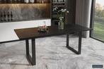 PROMO - Tafel Nicola 200 cm Rechthoekig Mango hout zwart, Huis en Inrichting, Tafels | Eettafels, Ophalen of Verzenden, Nieuw