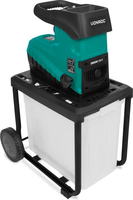 2dekans | VONROC Stille Hakselaar/Shredder 2800W – Voor, Doe-het-zelf en Verbouw, Gereedschap | Overige machines, Zo goed als nieuw