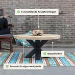 Houten salontafel - 4cm dik eiken - Rond, Huis en Inrichting, Tafels | Salontafels, Verzenden, Nieuw