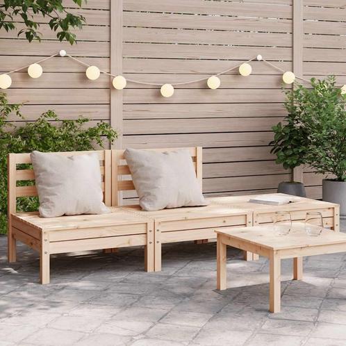 vidaXL Tuinbank 3-zits massief grenenhout, Tuin en Terras, Tuinsets en Loungesets, Nieuw, Verzenden