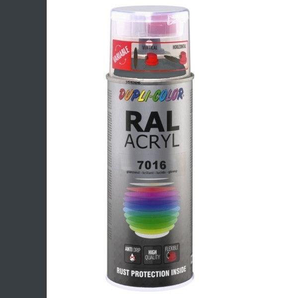 Dupli-Color Ral Acryl Ral 7016 Antraciet grijs Hoogglans 400, Doe-het-zelf en Verbouw, Verf, Beits en Lak, Nieuw, Ophalen of Verzenden