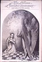 Spotprent over hoop op vrede in Europa (lijst optie), Antiek en Kunst, Kunst | Litho's en Zeefdrukken, Verzenden