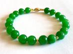 18 Karaat (750) Goud - Groene jade uit Birma - Armband
