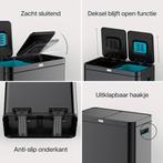 2dekans | Deleca Recycle Prullenbak met 2 Vakken - 60 Liter, Huis en Inrichting, Woonaccessoires | Prullenbakken, Ophalen of Verzenden