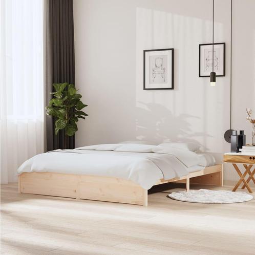 vidaXL Bedframe massief hout 180x200 cm, Huis en Inrichting, Slaapkamer | Bedden, 80 cm, 200 cm, Bruin, Eenpersoons, Nieuw, Hout