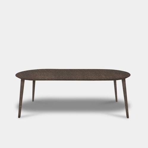 Tafel Plat Ovaal Eikenhout - Konisch - Zand, Huis en Inrichting, Tafels | Eettafels
