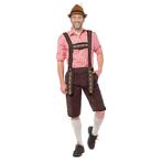 Oktoberfest overknee lederhose donker bruin voor heren - L.., Ophalen of Verzenden, Nieuw