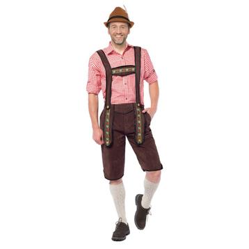 Oktoberfest overknee lederhose donker bruin voor heren - L.. beschikbaar voor biedingen