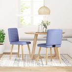 vidaXL Eetkamerstoelen 2 st stof jeansblauw, Huis en Inrichting, Stoelen, Verzenden, Nieuw, Blauw