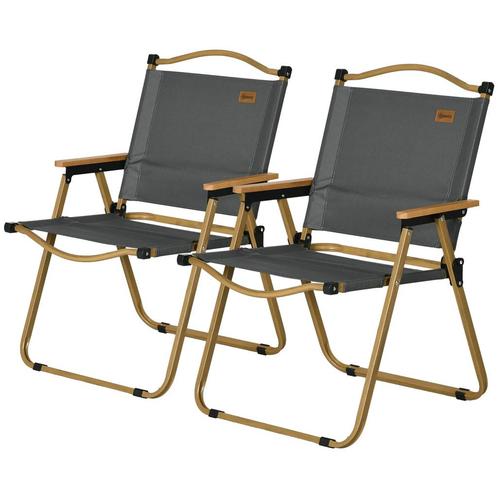 TRUUSK Campingstoel 2-delige Set Inklapbare Tuinstoel Met St, Caravans en Kamperen, Kampeermeubelen, Nieuw, Verzenden