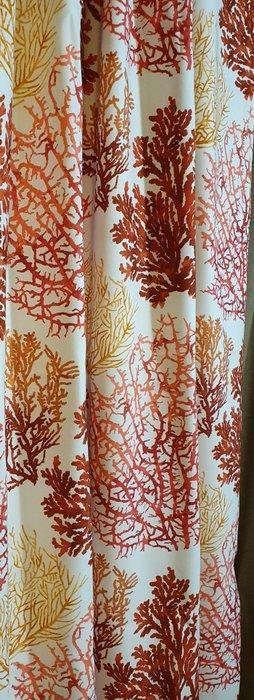 Exclusieve stof met rode koraal - 300x280cm - Mediterraan, Antiek en Kunst, Antiek | Kleden en Textiel