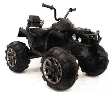 Kinder Quad 12v zwart, 2.4ghz RCg + FM radio, leder, NIEUW!!