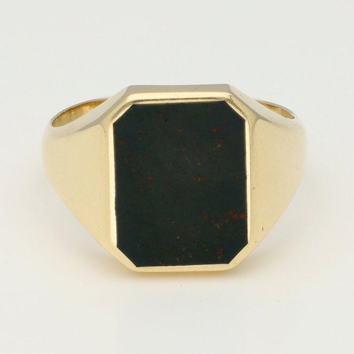 Ring - 14 karaat Geel goud - Heliotroop, Sieraden, Tassen en Uiterlijk, Ringen