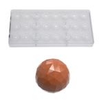 Bonbonvorm Chocolate World Bol Facet (24x) 25x12mm, Hobby en Vrije tijd, Taarten en Cupcakes maken, Verzenden, Nieuw