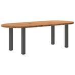 vidaXL Eettafel 240x100x74 cm ovaal massief eikenhout, Huis en Inrichting, Tafels | Eettafels, Verzenden, Nieuw