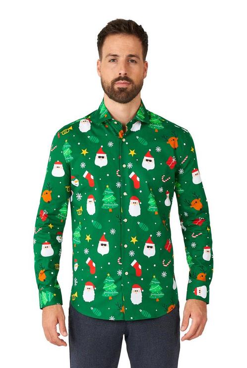 Kerst Overhemd Santaboss Heren, Kleding | Heren, Carnavalskleding en Feestkleding, Nieuw, Ophalen of Verzenden